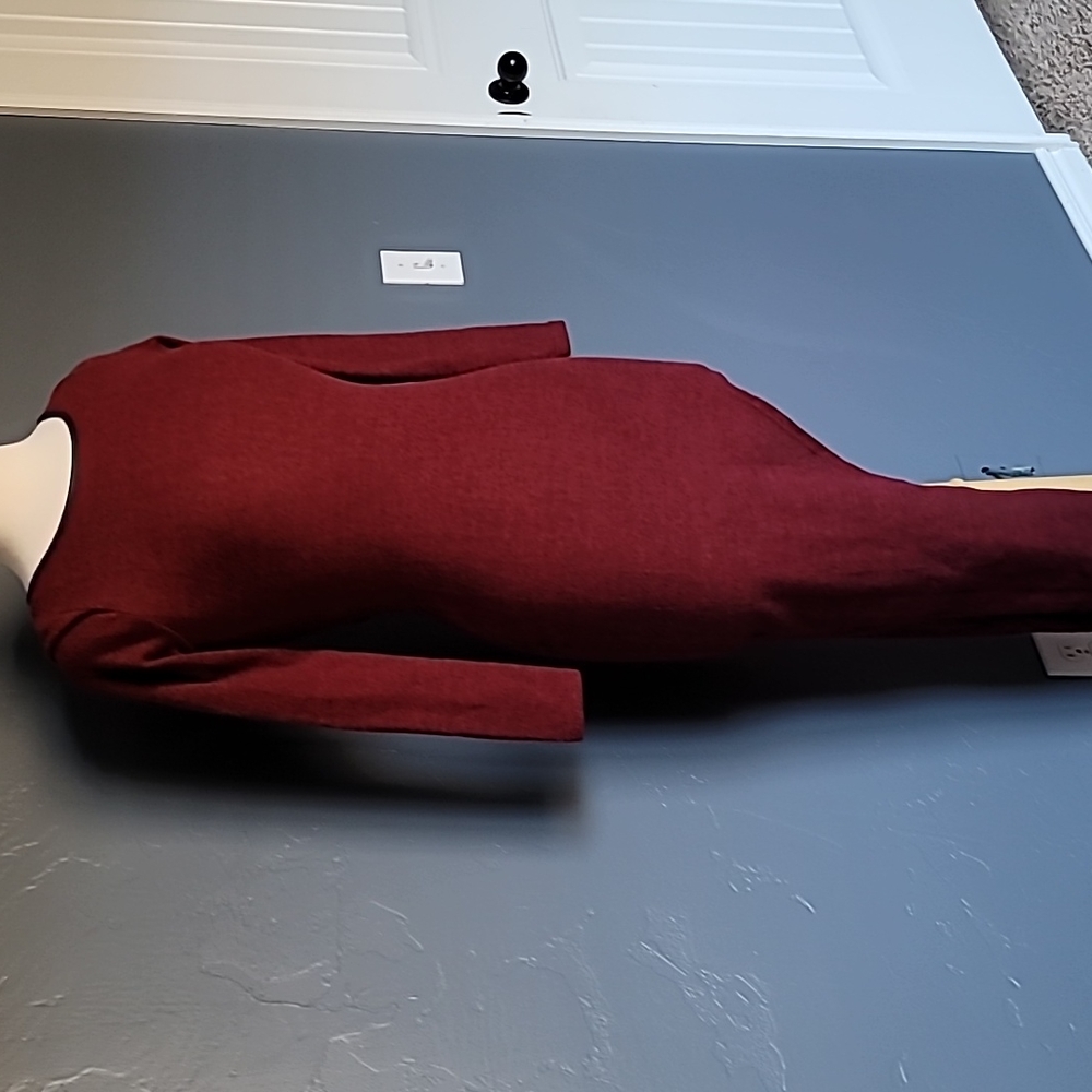 Cleo Dark Maroon Asymmetrical Dress EUC - Picture 2 of 12